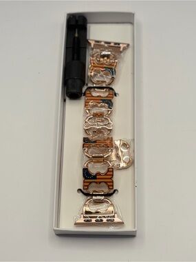 Apple Watch Band Stainless Steel, New, American Flag, 38/40/41mm